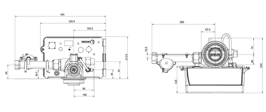 Размеры Проматик 520 Т3 М СБП (фильтрация, таймер)